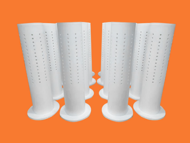 PTFE Distribution Plates & Air Hole Tubes, Full-perforated PTFE Distributors and Spray Pipes