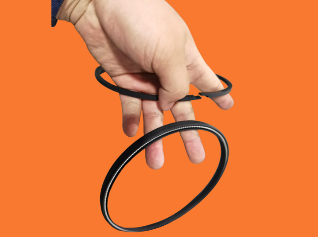 Spring Energized PTFE Seals, Carbon Fiber Reinforced PTFE Piston Rings, Non-standard Sizes, Customized per Drawings & Samples