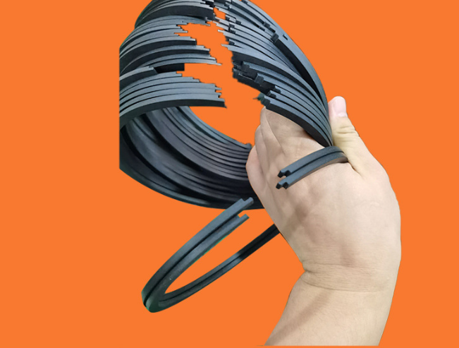 Carbon fiber filled modified PTFE piston rings and guide rings, non-standard sizes, customized by drawings and samples