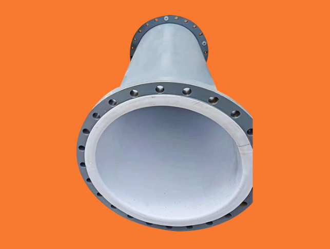 Anti-corrosion PTFE Lined Steel Pipes, Molded PTFE Fittings, PTFE Laminated Plate Lined Pipeline