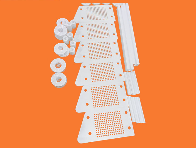 PTFE Perforated Plates, High Temperature Resistant PTFE Filter Sheets, Teflon Distributors, Round PTFE Sieve Plates